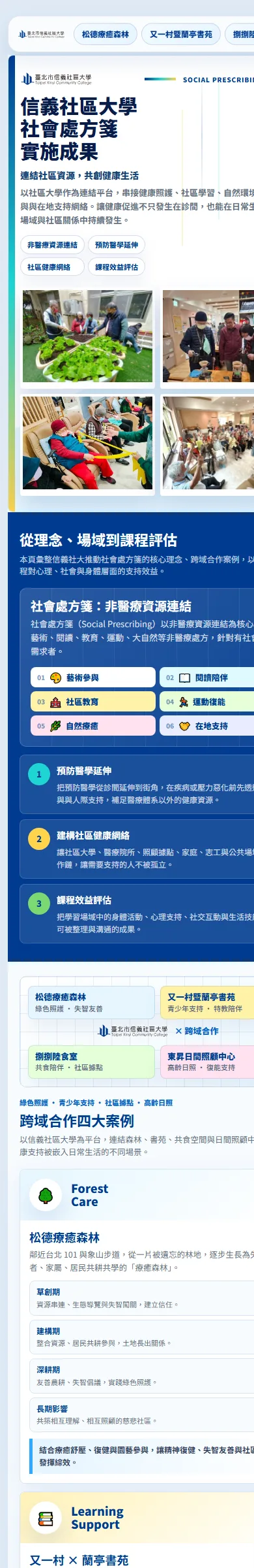 社會處方箋成果網站手機版截圖